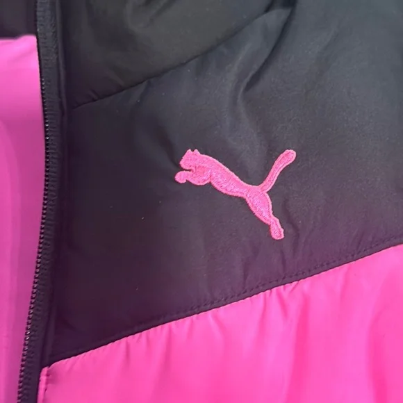 Puma Black and Pink Puffer Vest - Picture 3 of 5